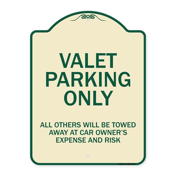 Designer Series-Valet Parking All Others Will Be Towed Away Car Owner, 24" x 18", TG-1824-9744